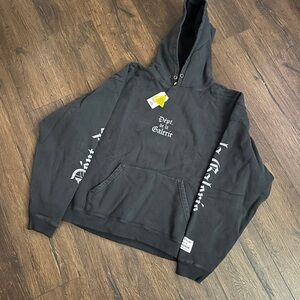 Gallery Dept Black Zip-Up Hoodie